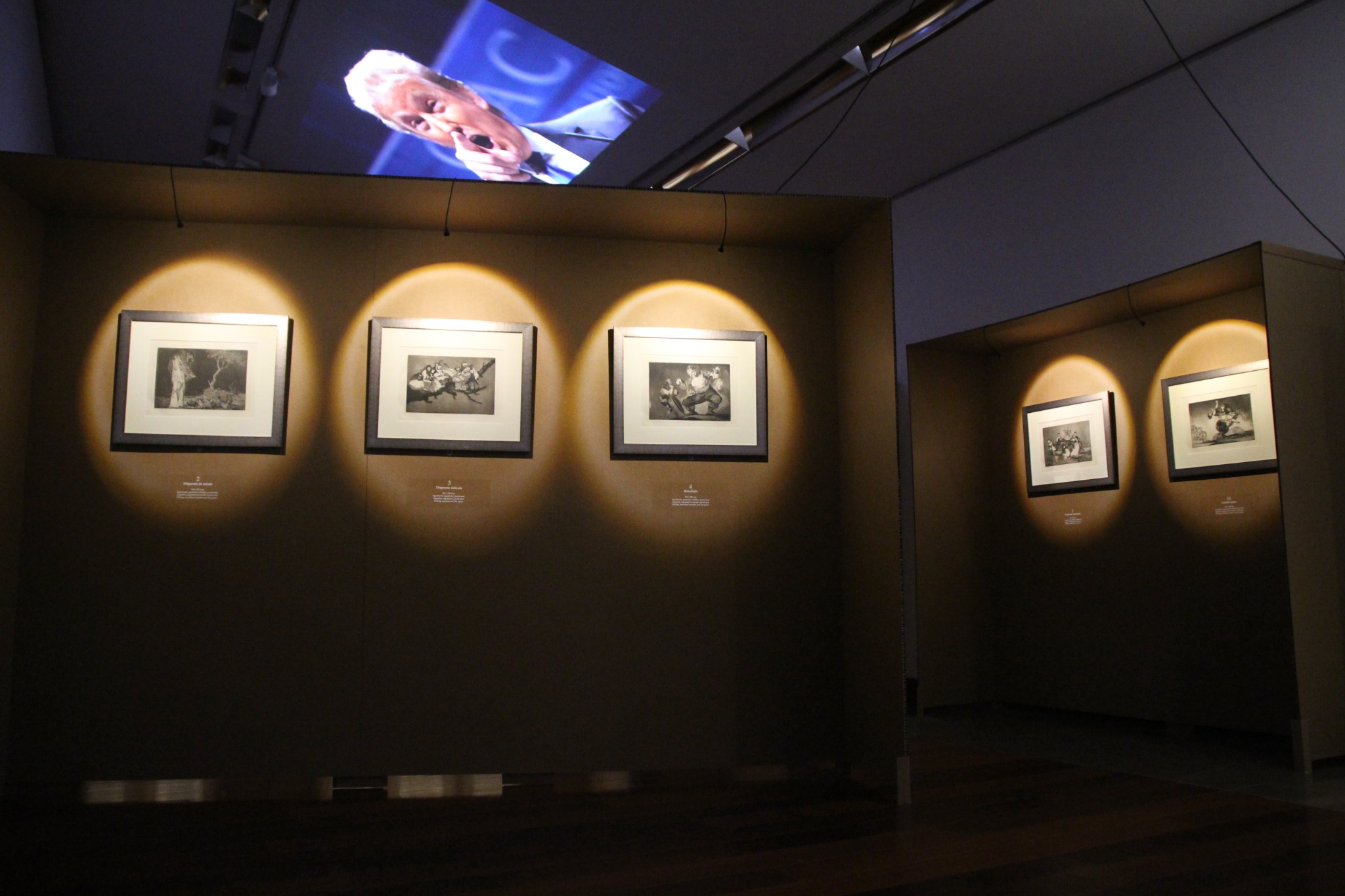 Contenedores expositivos de Goya, Testigo de su tiempo, en el MUBAG